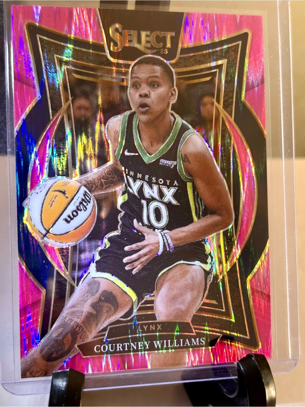 Courtney Williams Basketball Card PINK PRIZM Concourse Minnesota Lynx